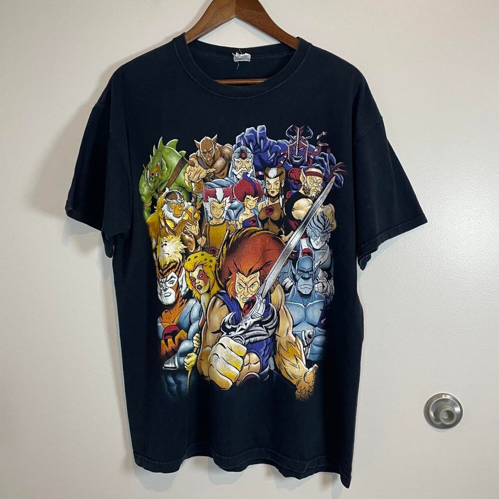 ThunderCats Animated Science Fantasy Tv Show Black XL Cotton Graphic T-shirt